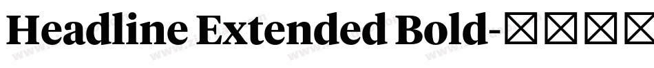 Headline Extended Bold字体转换